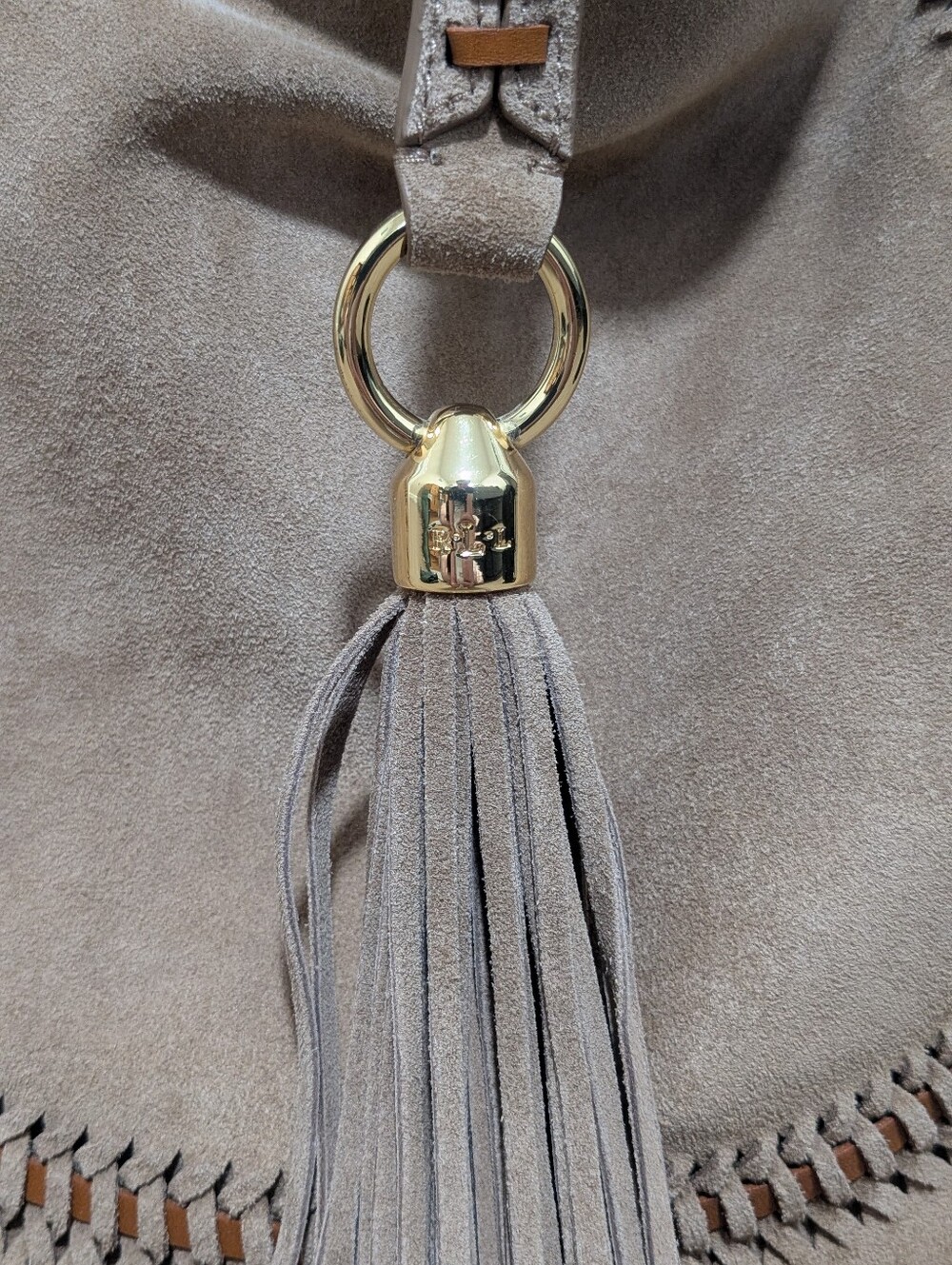 Ralph Lauren Indian Cover Suede Hobo Shoulder Bag - Picture 5 of 6
